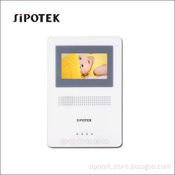 Sipo 4.3 inch Color TFT LCD wire intercom system with plastic case